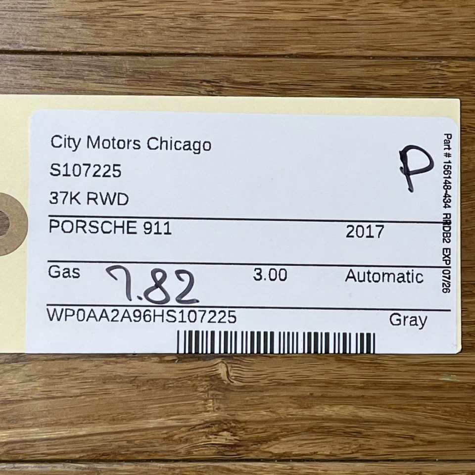 Volante Porsche 911 Carrera 2017-2022 gris AGate 37 k millas OEM NOTE Foto 2 de 4
