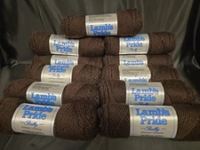 Lot Of 11 Lambs Pride Bulky Yarn Wool Mohair Chocolate Souffle Brown 113g/125yd
