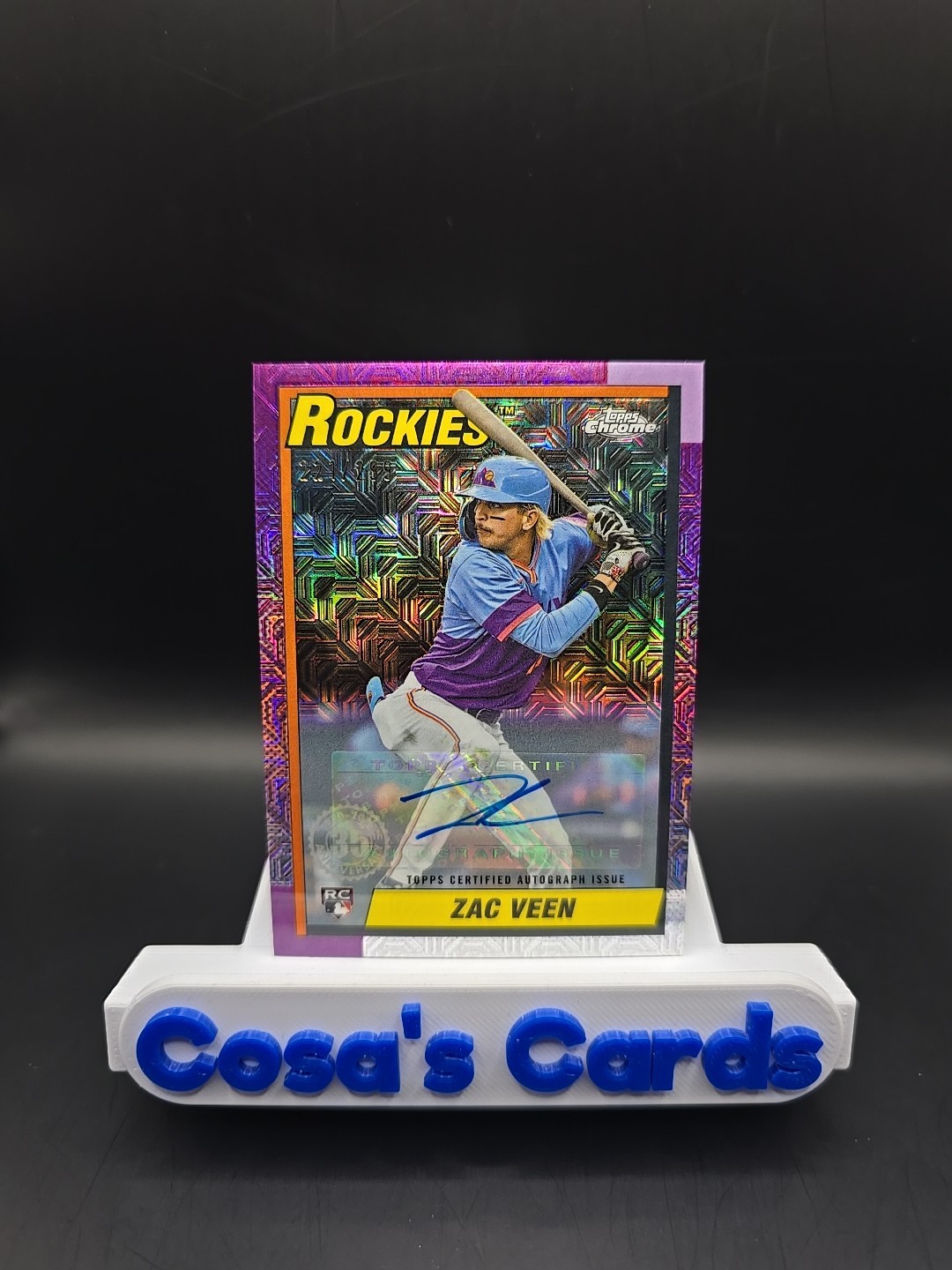 ZAC VEEN 2025 TOPPS UPDATE 1990 TOPPS CHROME SILVER PACK MOJO RC AUTO 221/299