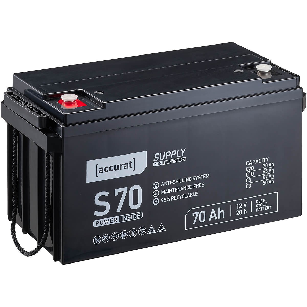Batteria AGM 12V 70Ah sedia a rotelle veicolo elettrico per anziani scooter elettrico batteria