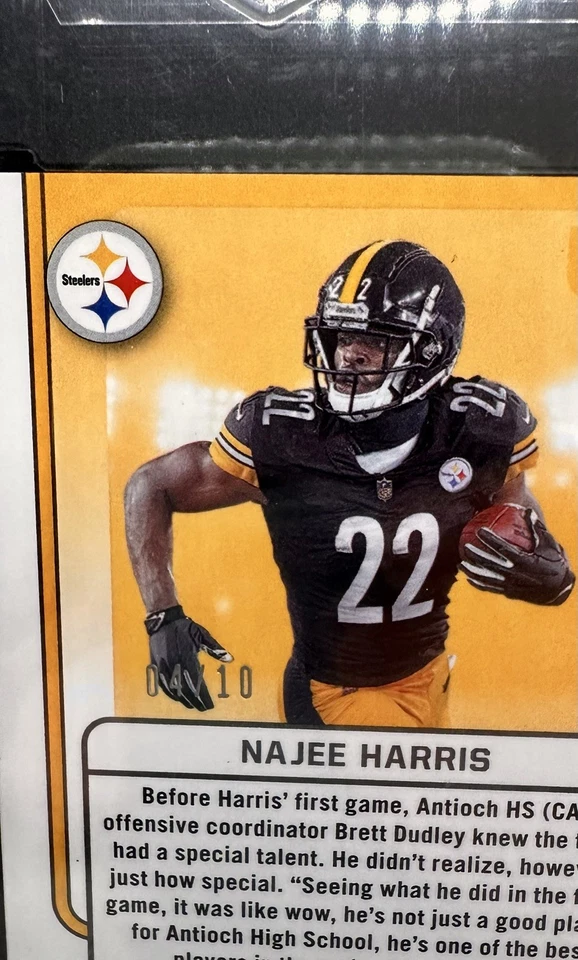 2021 Panini Classics Najee Harris Orange Prizm RC /10 SGC 9 Mint POP 1 - Image 2 of 4