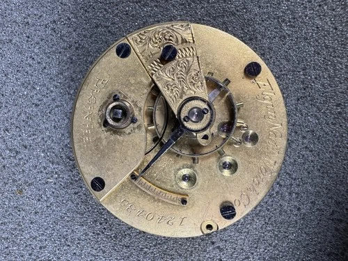 Elgin Size 18s Pocket Watch Grade 13 Model 1 Gilt 11j 1883 Antique Key Wind