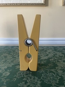 JUMBO 8” Giant Yellow Clothes Pin/Paper-Clip/Note/Recipe Holder/Paperweight