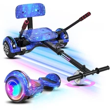 400W Hoverboard & Go Kart Adjustable Self-Balancing Light-Up Bluetooth 7.5Mph