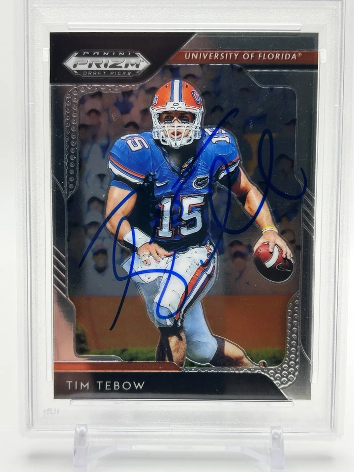 2019 Panini Prizm Draft Picks #91 Tim Tebow 1/1 (AU) COLLEGE JERSEY 🔥PSA9/10🔥 - Image 2 of 3