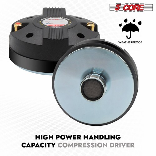 5Core Compression Horn Driver Tweeter 110mm Magnet 18 Oz 1.75" 44MM Titanium - Picture 9 of 12