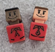 Vintage Playskool Square People Lot