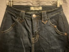 NWOT Womens Rock  Roll Denim Blue High Rise Trousers 25 X 30