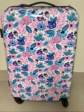 Disney Micky Mouse  24" Hard SHELL Tropoical 360 Spinner Luggage Bio World NWT