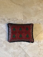 Christmas Beaded Chirstmas Tree Pillow Used