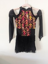 Dance Costume Sequin Lace Dress Girl Size M/ L Tap Jazz Ballet
