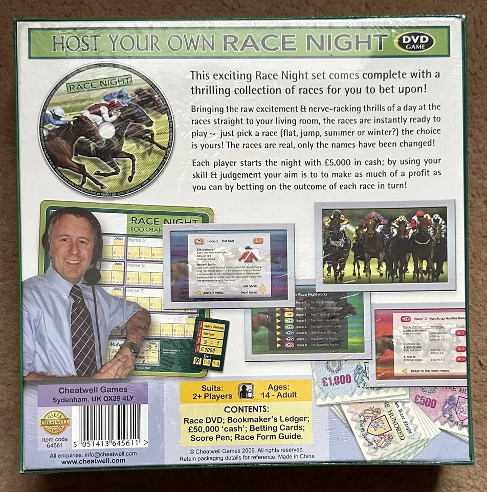 HOST YOUR OWN RACE NIGHT DVD GAME NEW AND FACTORY SEALED RARE - Image 2 of 2