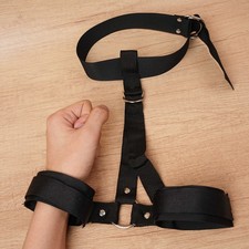 BDSM Bondage Neck Collar to Wrist Cuffs Slave Harness Restraint Roleplay Couples