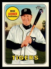 2018 Topps Heritage #586 Mike Gerber Detroit Tigers RC Baseball