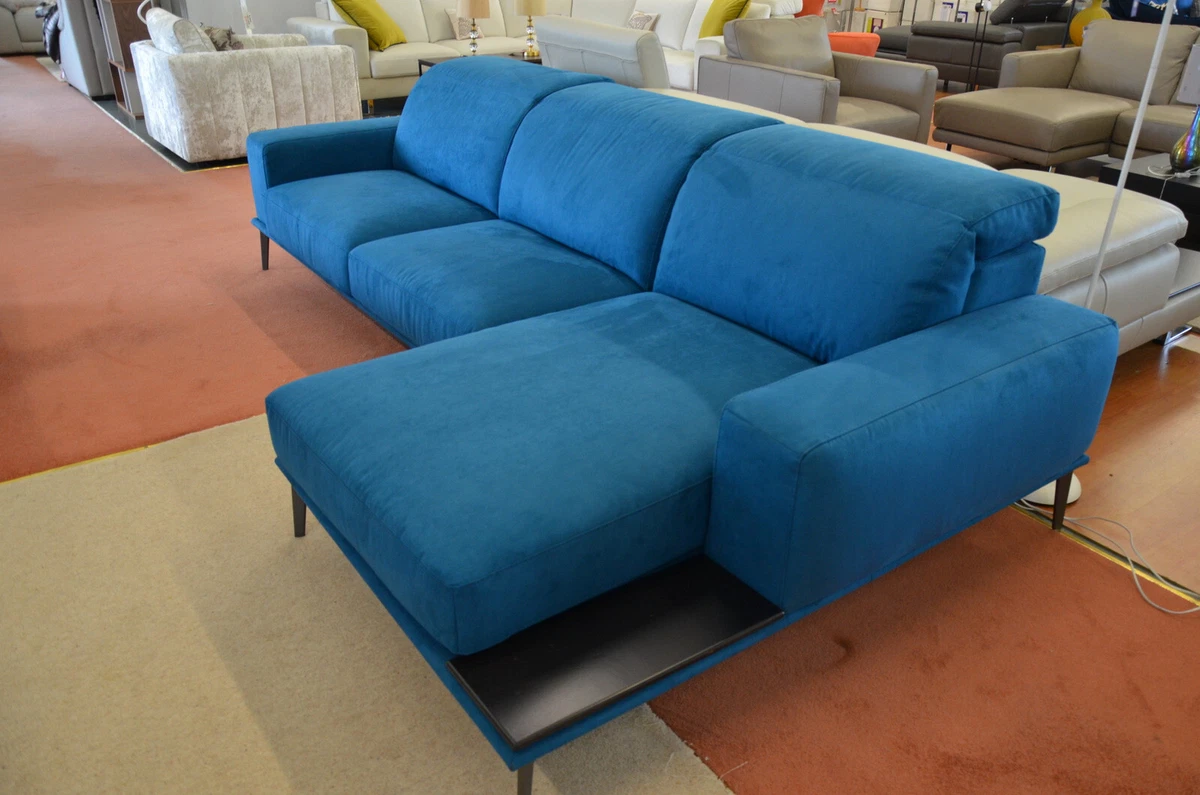 Teal suede sofa online