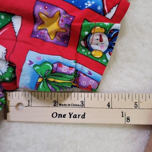 Christmas Scrub Top Women's Snowmen Santa Holiday Snowman Winter Pre-owned READ - Picture 14 of 14