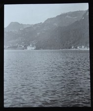 Glass Magic Lantern Slide Photo Switzerland Suisse Chillon Castle Newton & Co