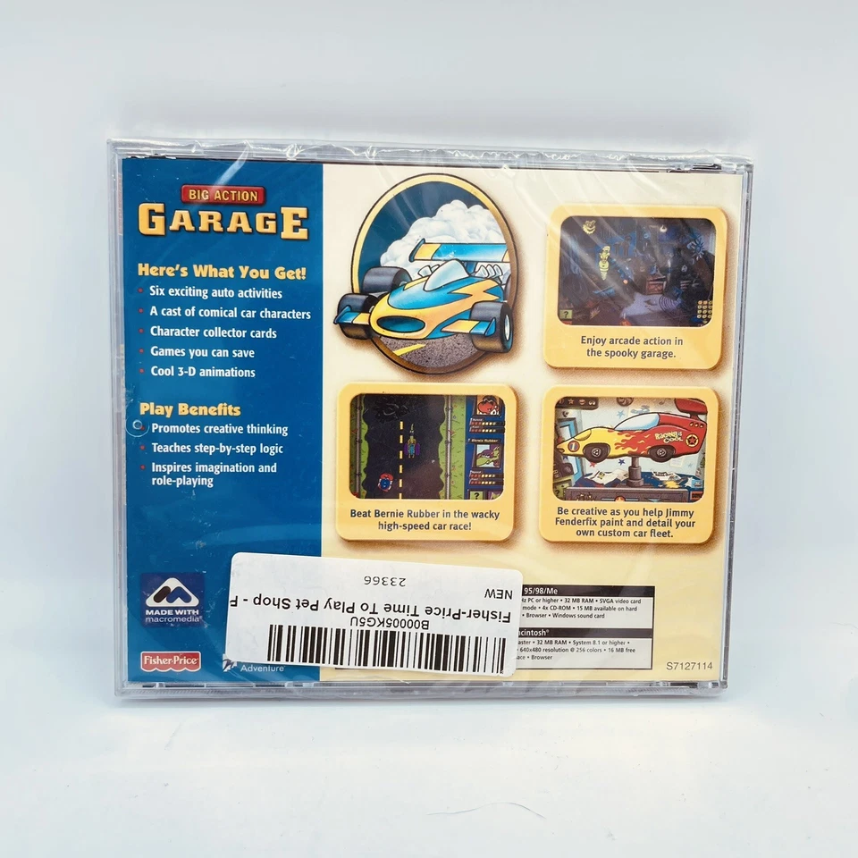 Fisher Price Big Action Garage PC CD the car auto repairs truck mechanic game! - Image 2 of 4