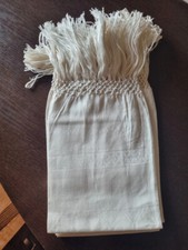 Asciugamano Vintage Fiandra di Lino con Frange