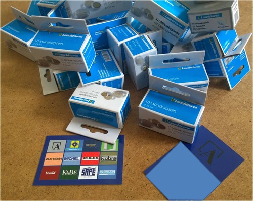 Leuchtturm Münzkapseln 10erPack z.Auswahl f.1,2,5,10,20,50 Cent 1,2,5,10,20 Euro - Bild 1 von 14