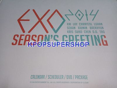 Exo Exo-K Exo M Calendar DVD 2014 Seasons Greetings Official