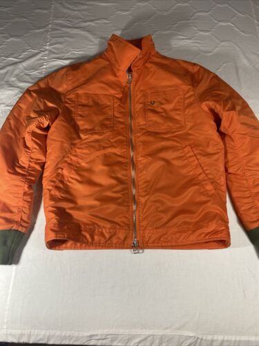 true religion orange bomber jacket Size Large