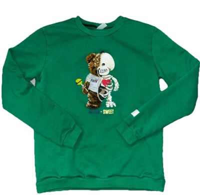 FIFTH LOOP BITTER - SWEET Sweatshirt Men's Size Medium Green Graphic Embroidered