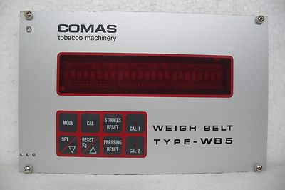 COMAS Tobacco Machinery Weight Belt WB7 Display with keypad