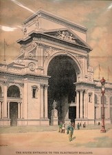 1893 Art Print South Entrance To The Electricity Building Chicago World's Fair