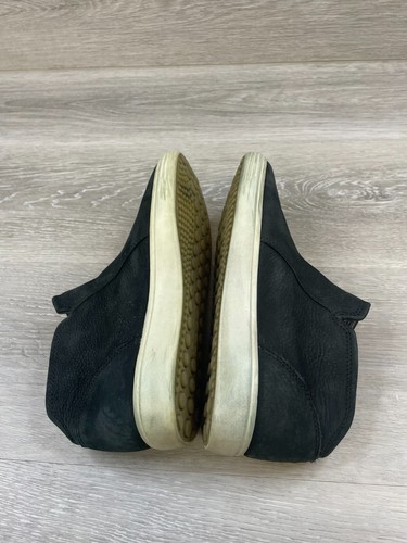 Ecco Soft 7 Damen Sneaker schwarz Leder 9 Freizeit bequem gepolstert Fußgewölbe Schuhe - Bild 5 von 10