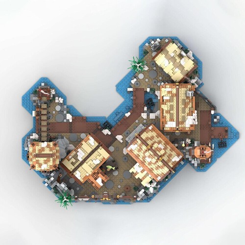 Viking Village MOC Modular Bloques de Construcción Arquitectura Expansión para Set 21343 - Imagen 2 de 5