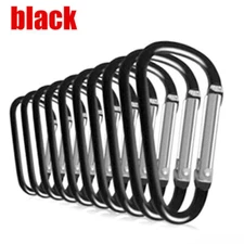 50-200 Pcs Aluminum Carabiner D Shape Spring Clip Snap Key Hook Keychain Buckle