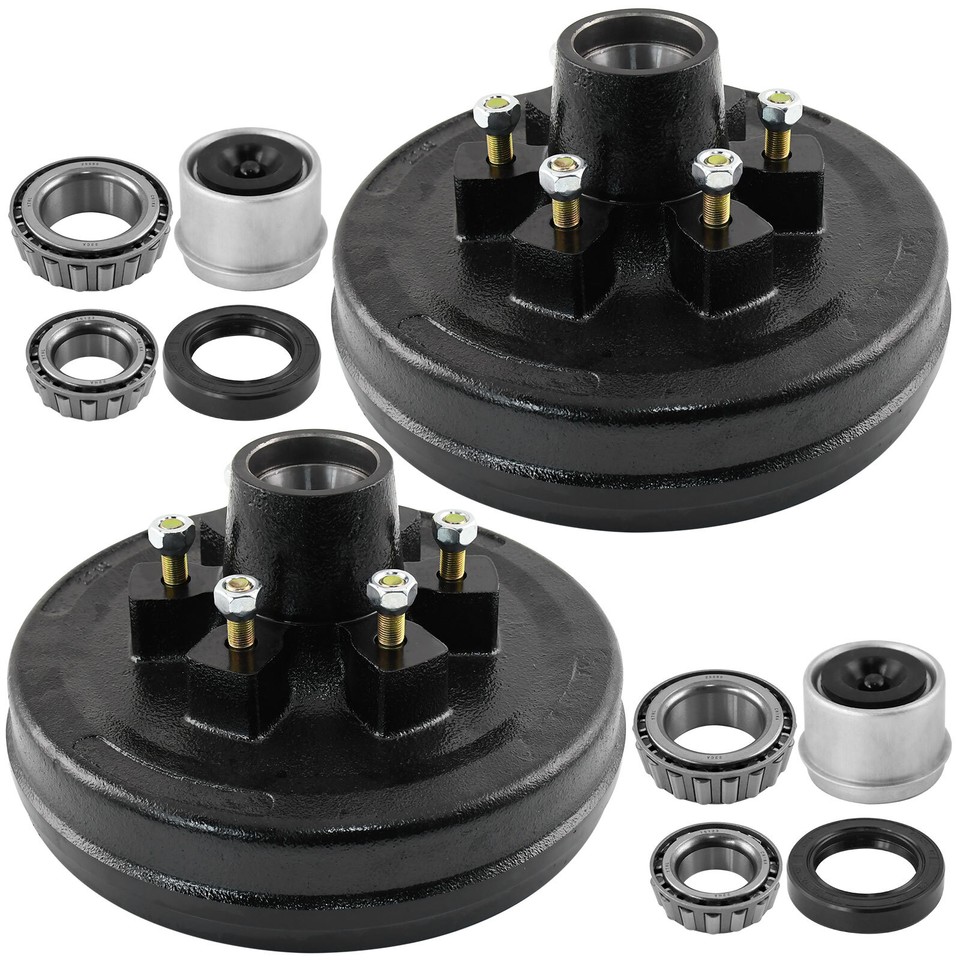 12" X2" Electric Trailer Brake 6 on 5.5"Hub drums Kit 4PCS For 5200