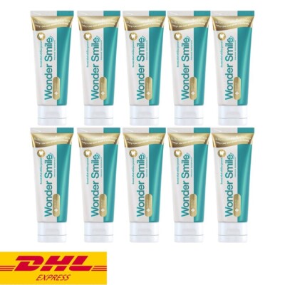 10x Wonder Smile Toothpaste Herbal Teeth Whitening Remove Stain Coffee Tea 80 g