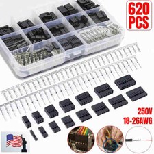 620Pcs 2.54mm Pitch Pin Plug Housing JST SM Connector Male Female Crimp Pins