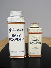 Vintage Johnson Baby Powder Tins 1.5 oz  4 oz Containers