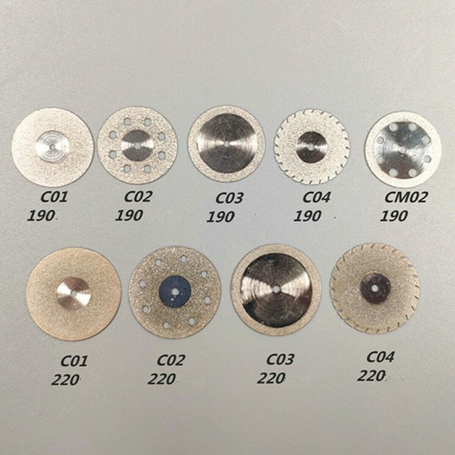 10x Dental Diamond Disc Wheel For Porcleain Teeth Cutting Polishing