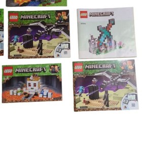 LEGO MINECRAFT LOT 8 INSTRUCTION MANUALS BOOKLETS ONLY 21113 21119 21142 21151