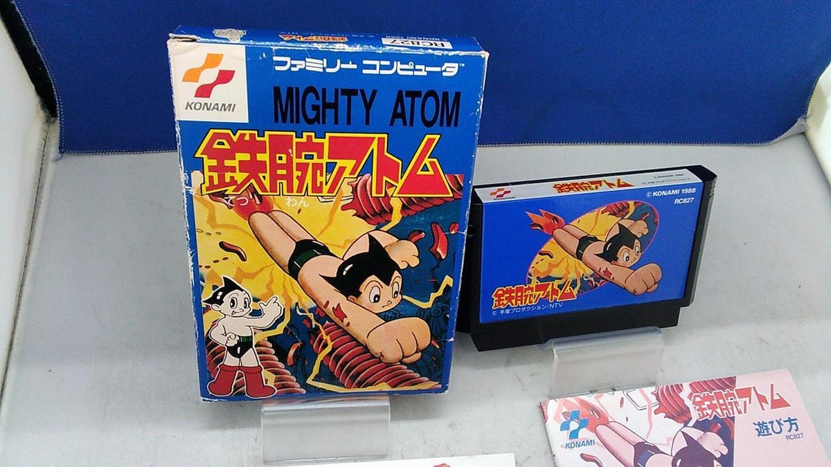 KONAMI Astro Boy Mighty Atom Tetsuwan Nintendo Famicom Japan Retro