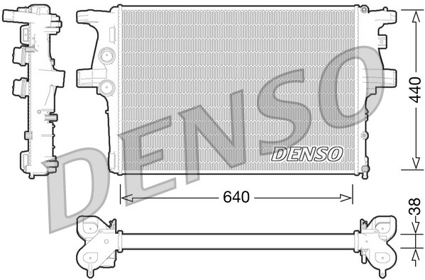 DENSO DRM12008 Radiator, engine cooling for ,IVECO