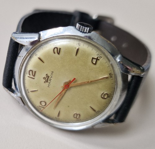Vintage MARVIN Big Size 560 15J 3Adjs Swiss From 50's - Picture 22 of 22