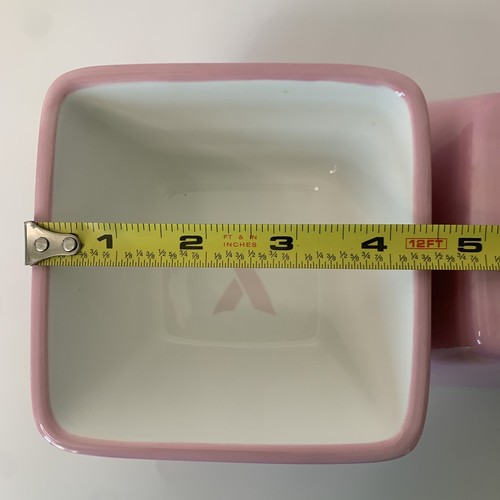 Pampered Chef Pink Square Bowls Help Whip Cancer Set Of 2 - Picture 9 of 10