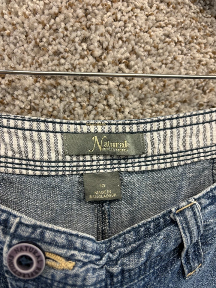 Natural Reflections Denim Bermuda Shorts 100% Cotton Jean Shorts Women's Size 10 - Image 2 of 4