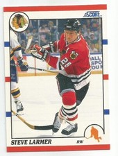 STEVE LARMER 1990-91 SCORE CARD NEAR MINT+ CONDITION