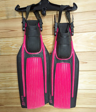 Pink US Divers Aqua Lung Blades Open Heel Scuba Dive Snorkel Fins Flippers Small