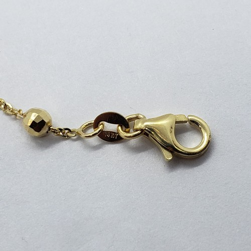 14K Solid Yellow Gold Station Ball Bead Rolo Bracelet Anklet 2mm 4mm 7" 10" - Picture 19 of 24