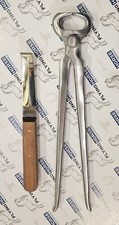 Farrier Tools Combo: 12" Hoof Nipper  Straight Blade Hoof Knife