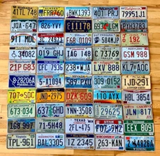 50 State Set of US License Plates in Craft Condition