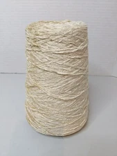 Silk City Fibers Rayon Cone Yarn Chenille Luxury 1300 YPP Cone STRAW 15.6oz
