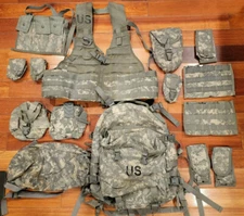 15 PC US Army Rifleman Set System ACU UCP Molle Assault Pack Pouches Vests FLC